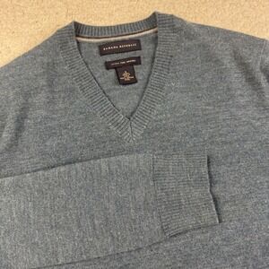 Banana Republic Merino Wool Blue V-Neck Sweater Men's Small